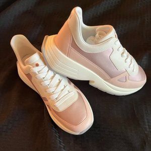 Stuart Weitzman Pink and White Athletic Shoes